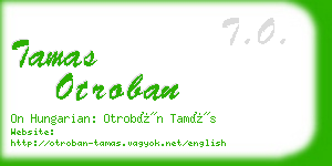 tamas otroban business card